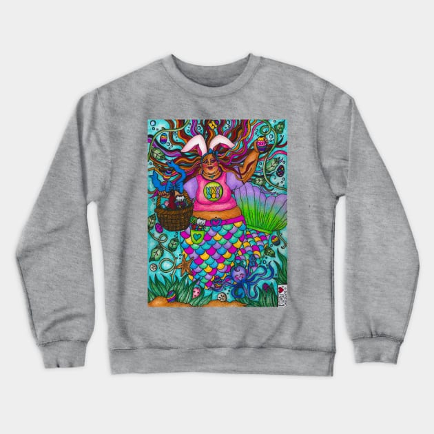 Easter Egg Hunt Mermaid Crewneck Sweatshirt by Kat Loves Chocolate